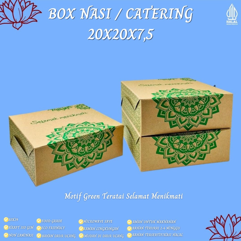 Box Nasi Catering Dus 20X20 Box 20x20 (B5K39-Non Laminasi)