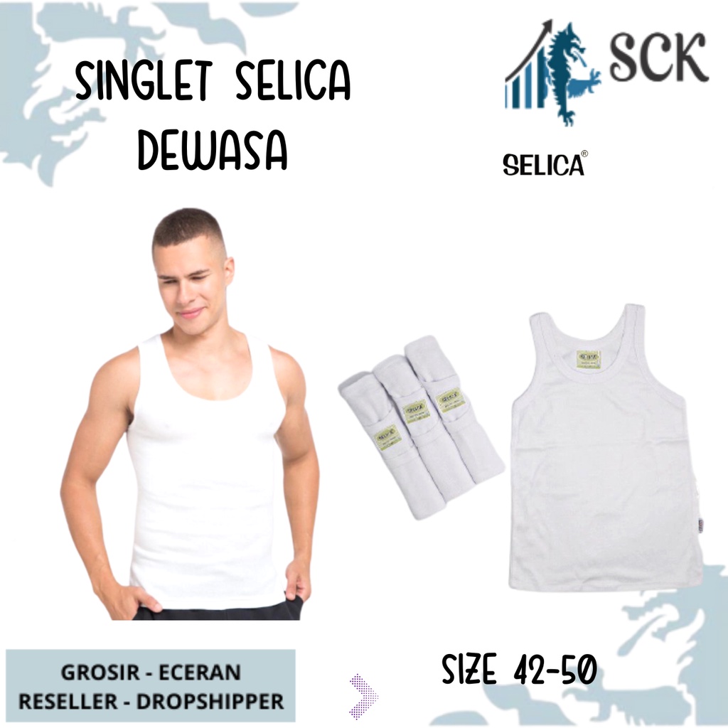 Kaos Dalam SELICA DEWASA INACO Putih / Singlet Dewasa Kaos Putih Pria Dewasa - sckmenwear GROSIR