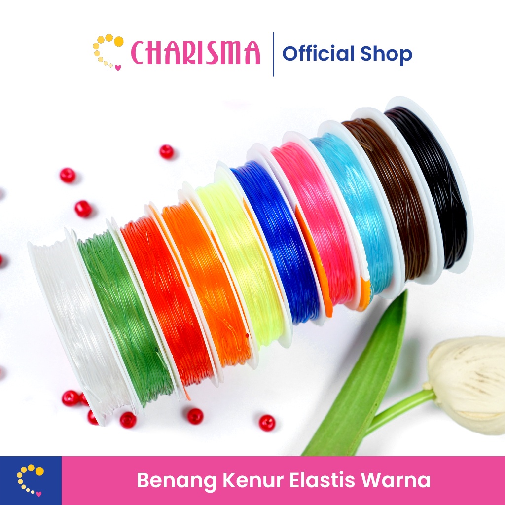 Charisma Benang Elastis Crystal Tec Warna - Senar Elastis/Tali Karet Transparan/Crystal Tec