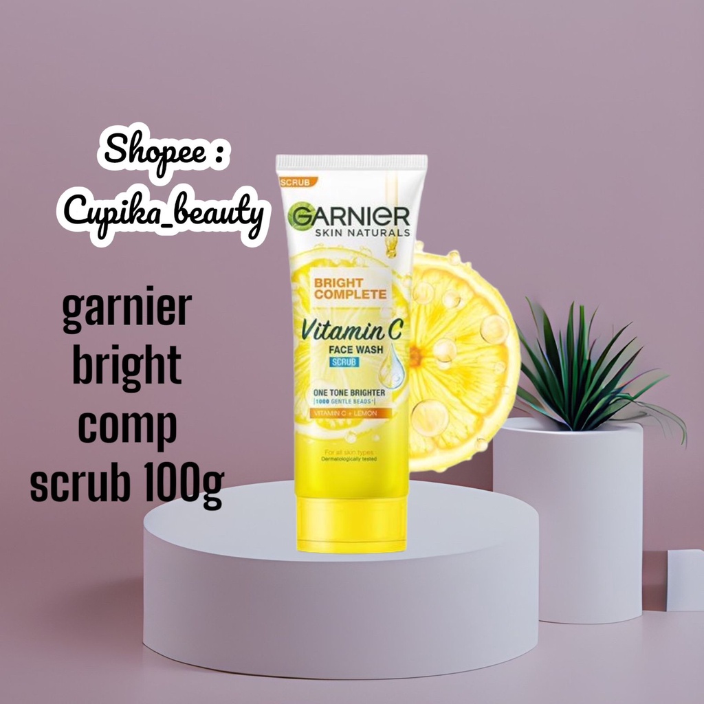 [ue] [ scrub 100 g ] GARNIER BRIGHT COMPLETE VITAMIN C FACE WASH SCRUB // garnier light complete face scrub 100 gr