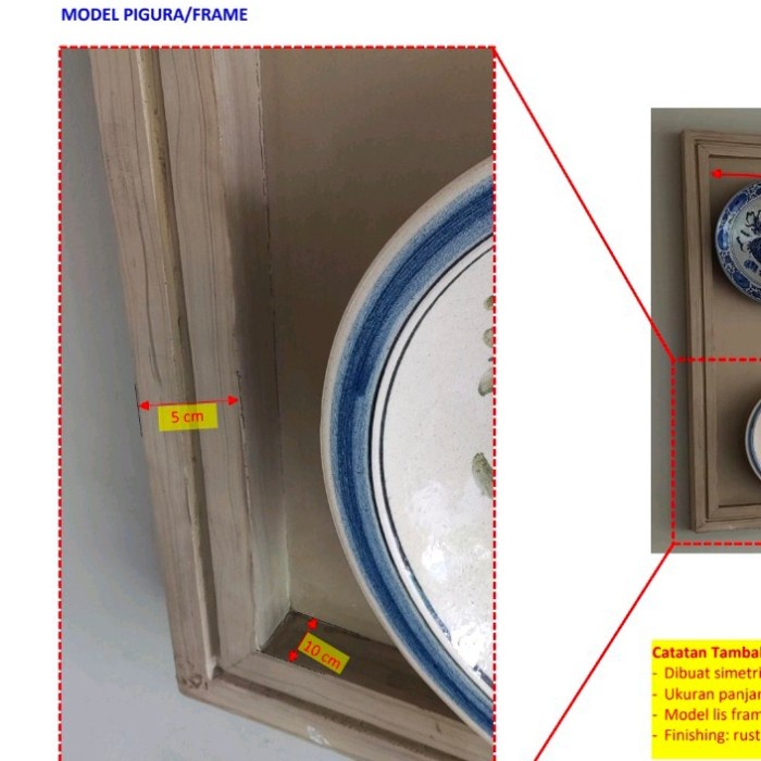 RAY Frame Asmat kayu jati - figura model minimalis berkualitas