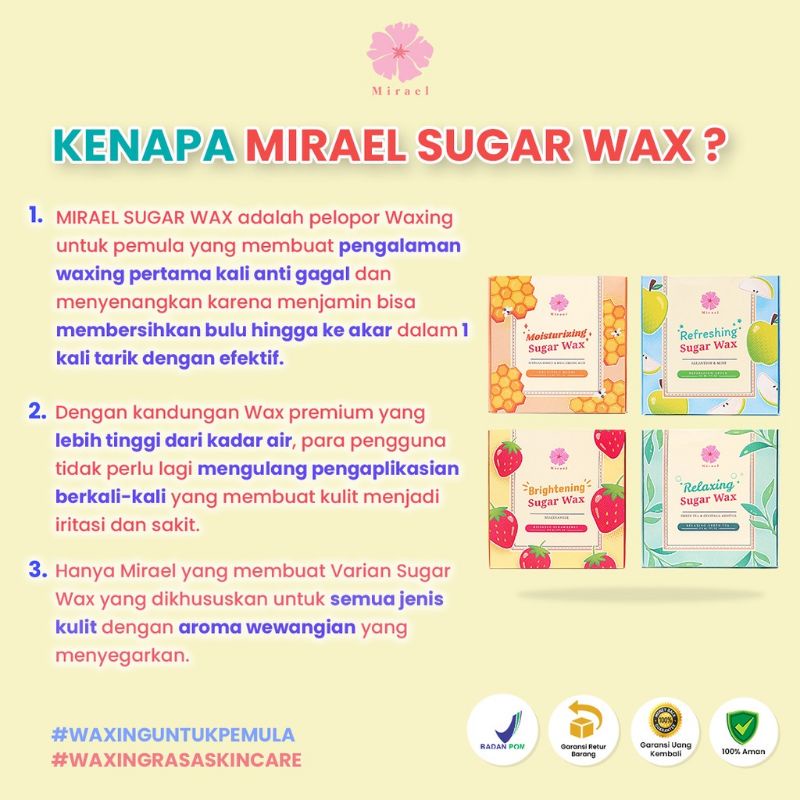 (BPOM) MIRAEL WAXING SUGAR KIT ORIGINAL GROSIR/WAXING KETIAK