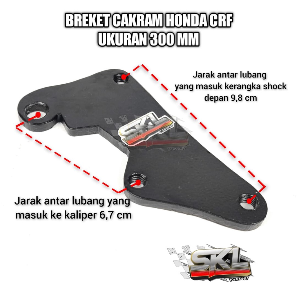 Breket Cakram Depan Honda Crf Piringan Diameter 300 Dan 320mm