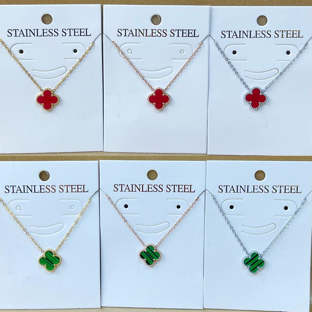 Kalung Titanium Premium Cloverleaf Terbaru