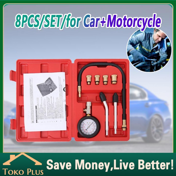 Terlaris Alat Tester Kompresi Mesin Bensin Dengan Adaptor Alat Ukur Kompresi Ga