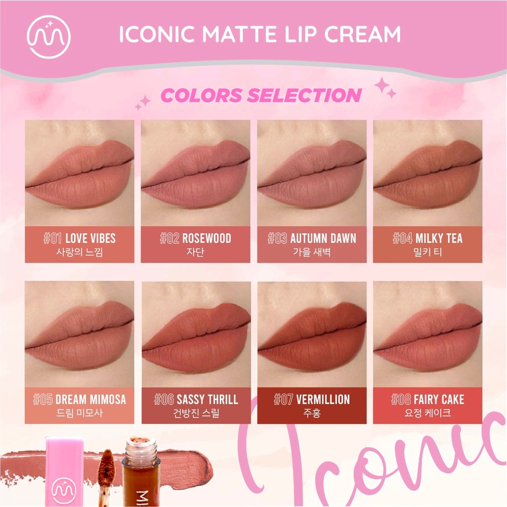 LIPSTIK LEMBUT MINIPINK LIP MATTE CREAM TAHAN LAMA WATERPROOF PELEMBAB PIGMENTASI TINGGI