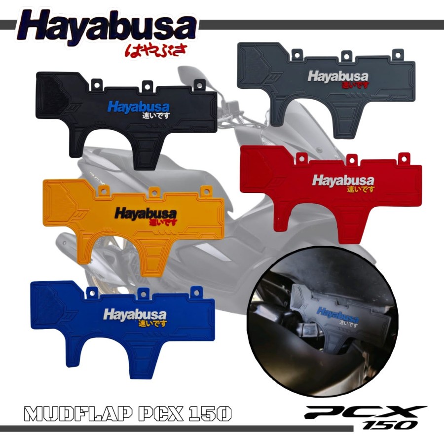 mudflap mud flap penahan lumpur karet lumpur spakbor belakang all new honda pcx 150 160 lokal old new cbu import hayabusa japan style high quality original