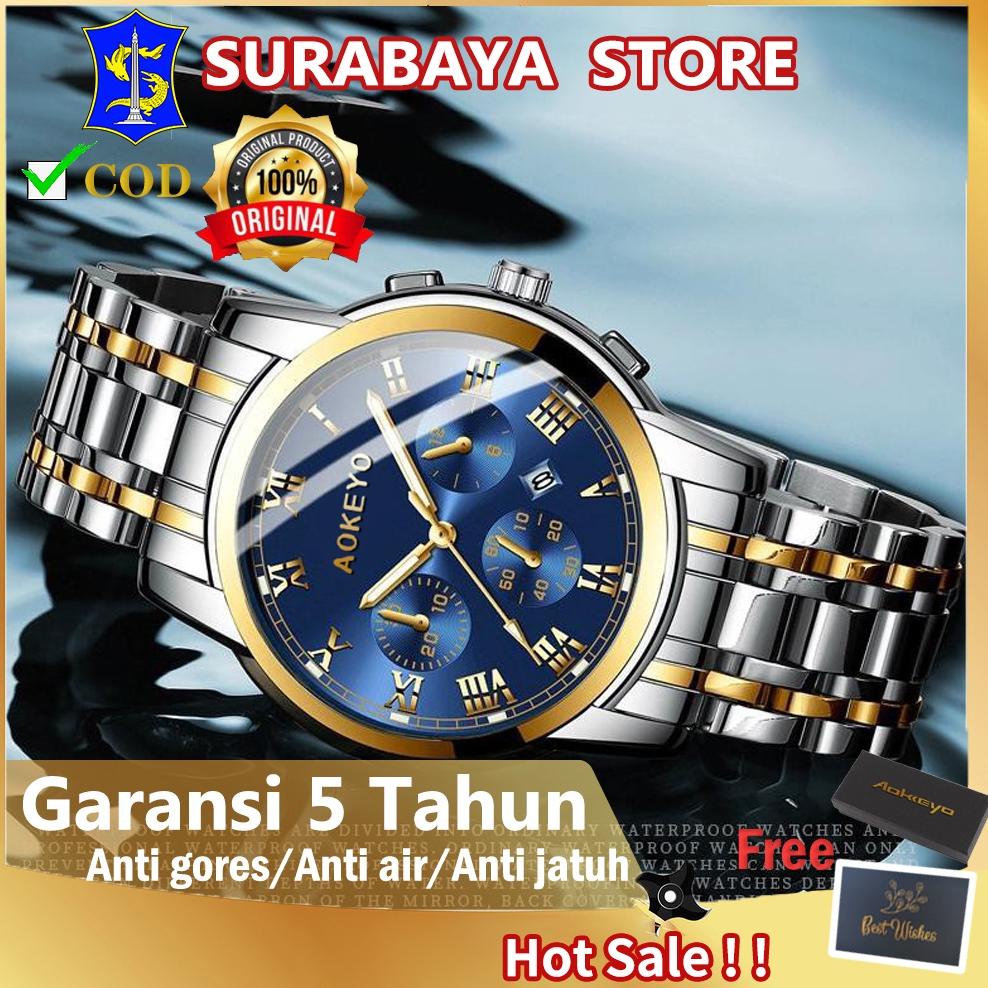 MURAH MERIAH Aokeyo 4006 Jam Tangan Pria Anti Air ORI Jam Tangan Pria Anti Air Original ury Stainles