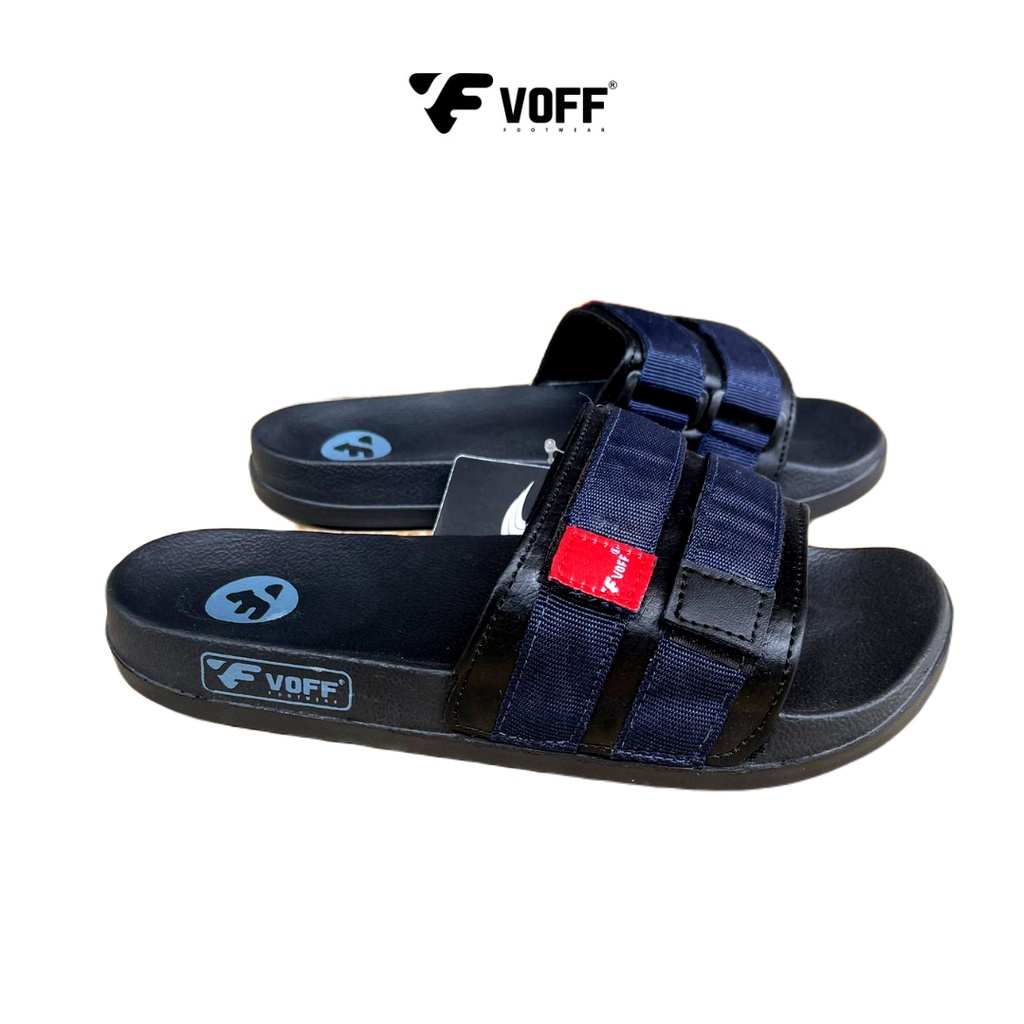 Voff Official Store - Giza Black x Navy | Slippers | Sandal Unisex