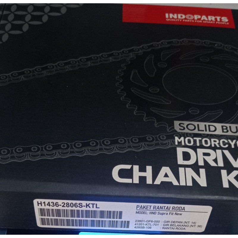 Gear Set Supra Fit New Ukuran 428-106 36T rantai set supra fit new