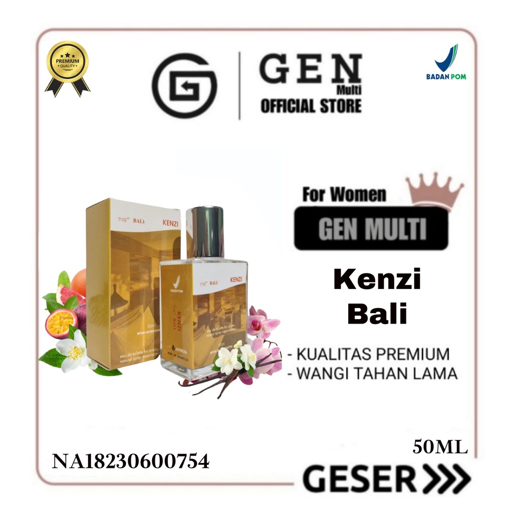 GEN -  [BPOM] Parfum Kenzi Bali 50ml Premium / Parfum Kenzi Bali 50ml / Minyak Wangi Unisex 50ml