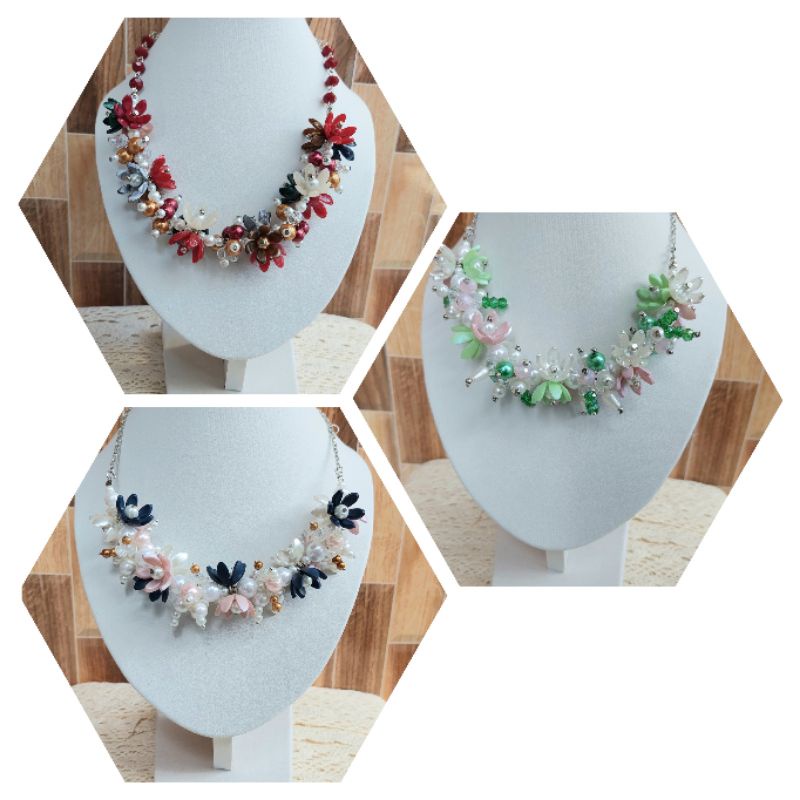 Kalung Daily Hijab//Premium Crystal Beads Necklace