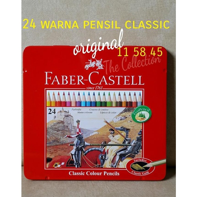 

ATK0111FC 24 warna Kaleng Classic Pencils 115845 Faber Castell pensil