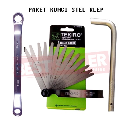 TERMURAH  ALAT SETTING KLEP Feeler Gauge TEKIRO Fuller Gauge Pengukur Setelan Klep KUNCI RING BISA C