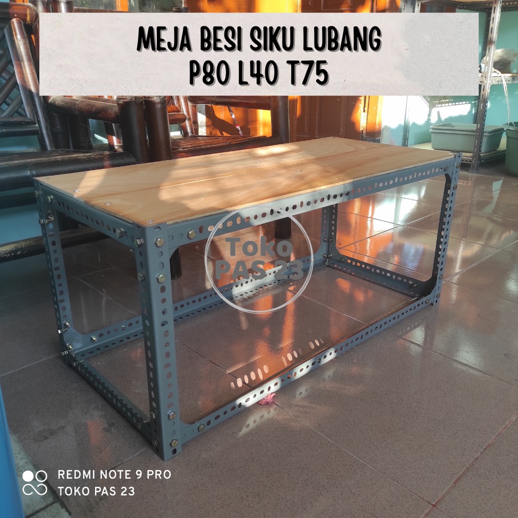 MEJA SIKU LUBANG P80 L40 (cm) / MEJA BESI SERBAGUNA