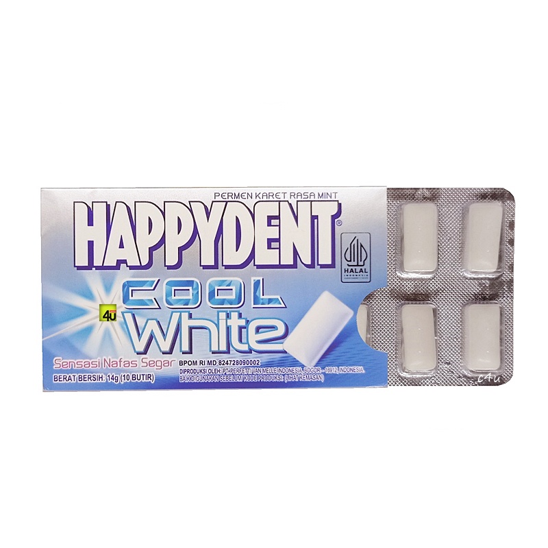 

Happydent Cool White - Permen Karet - BLISTER