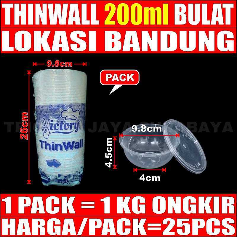 Jual Thinwall Mangkok Tebal Ml Pcs Tempat Kotak Makanan Cup Puding