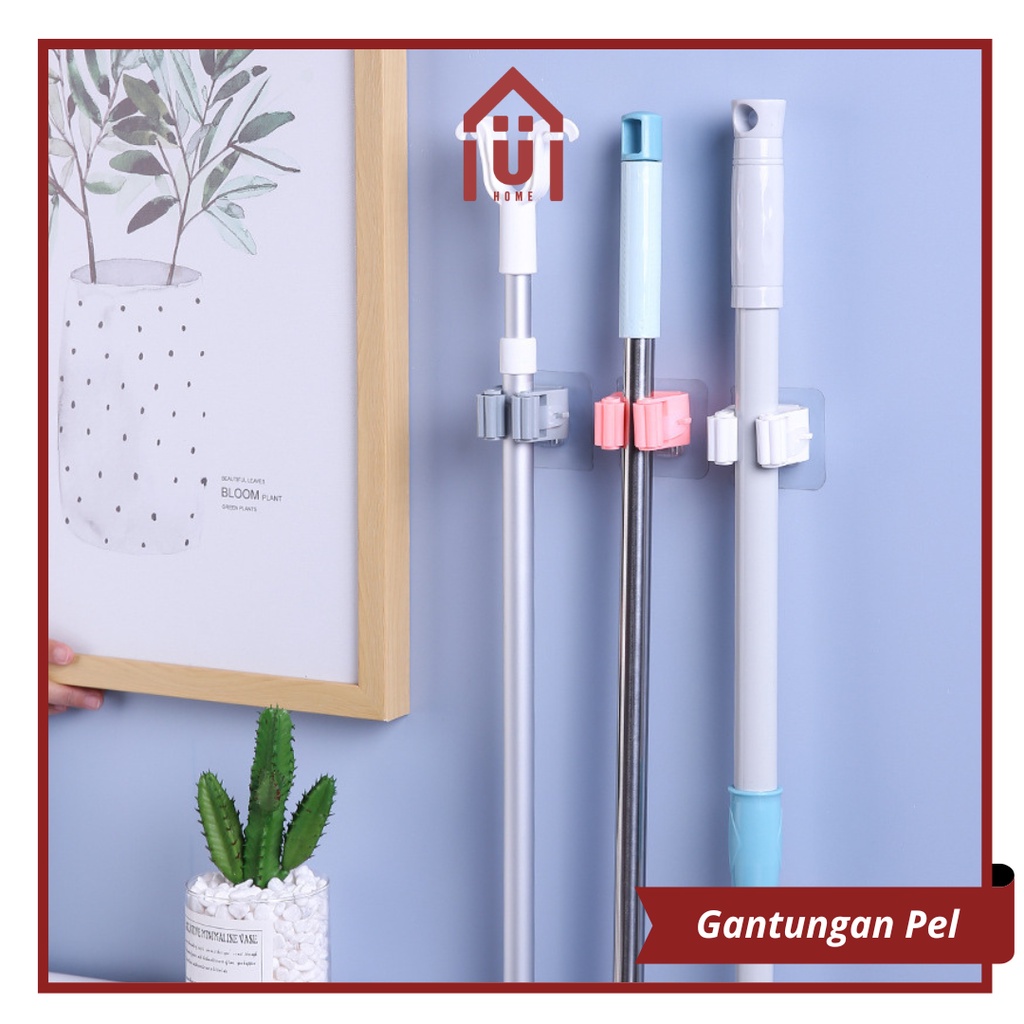 UNISO - GANTUNGAN SAPU ALAT PEL/ MOP HOLDER / GANTUNGAN HOOK KAIN PEL SAPU- HOLDER SAPU | HOOK TEMPEL SERBAGUNA | HOOK MULTIFUNGSI | HOOK PEL SAPU TEMPEL | PEGANGAN SAPU SERBAGUNA