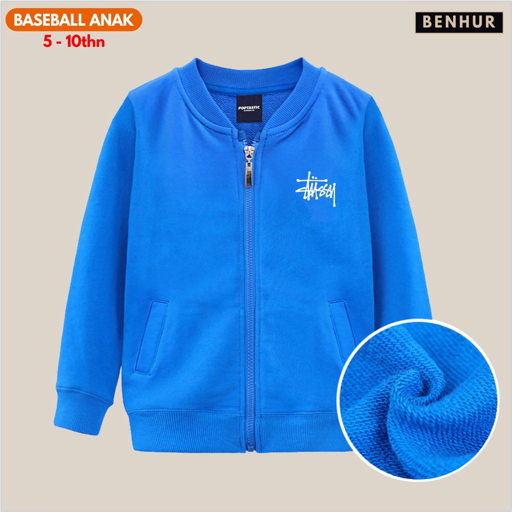 TERBARU !! STUSY  Jaket Baseball ORIGINAL Bomber Anak Laki-laki Perempuan KATUN Tebal