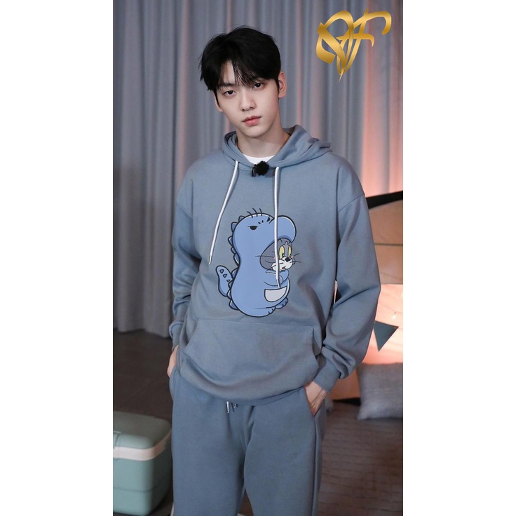 Couple Hoodie ( Tebal ) Tom &amp; Jerry Dino Cute Oversize Korea Style | Dhea Fashion