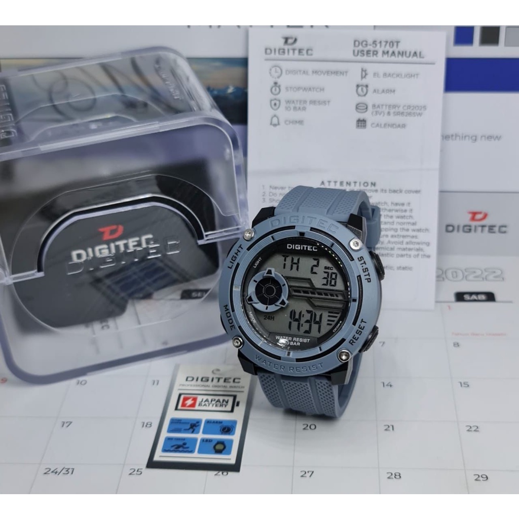 JAM TANGAN DIGITEC PRIA DG5170//JAM TANGAN DIGITEC PRIA DG5170/DG 5170 DIGITAL ORIGINAL/WATERRESISTENT