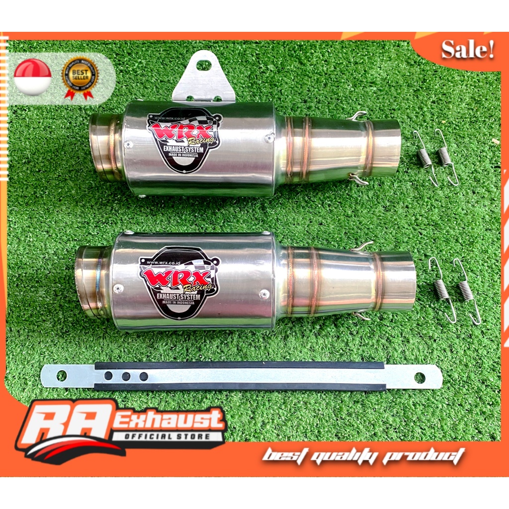 KNALPOT RACING WRX CP2 CP3 CR3 MP5 UNIVERSAL INLET 50MM (SILENCER ONLY) PNP BEAT MIO VARIO SCOOPY NM