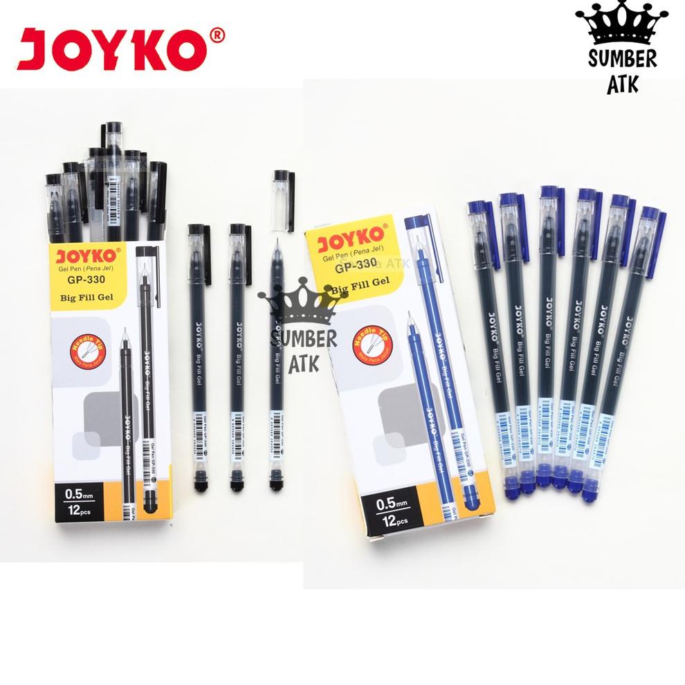 

SL67 Gel Pen Pulpen Pena Joyko GP-330 Big Fill Gel 0.5 mm 1 Box 12 PCS Terlaris _■)