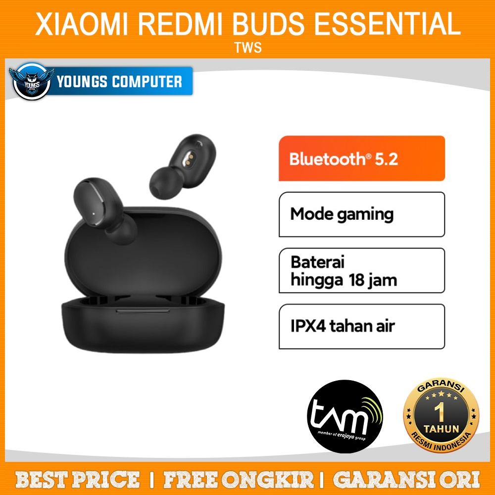Xiaomi Redmi Buds Essential True Wireless TWS IPX4 - Garansi Resmi