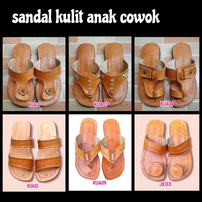 Sandal kulit asli anak laki-laki