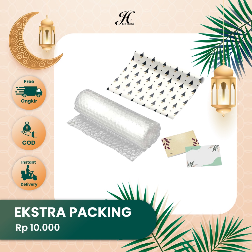 TAMBAHAN PACKING Bubble Wrap atau Kertas Kado dan Kartu Ucapan