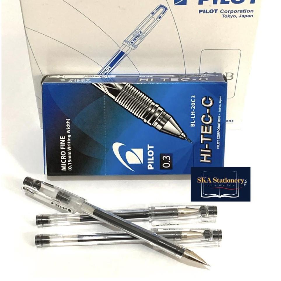 

Terlaris Today Bolpen/Ballpoint/Pulpen/Ballpen Pilot Hi-Tech 0.3 Hitam (Pcs) murah