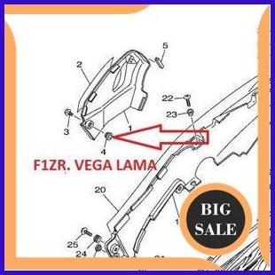 KARET GROMMET BAGIAN TUTUP AKI ACCU YAMAHA F1ZR FIZR. VEGA R LAMA. ORI ORIGINAL YAMAHA 90480-15397 1
