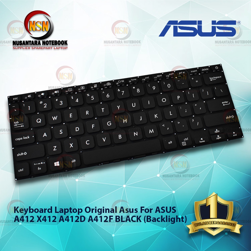 Keyboard Original Laptop Asus For ASUS A412 X412 A412F Backlight (Black)