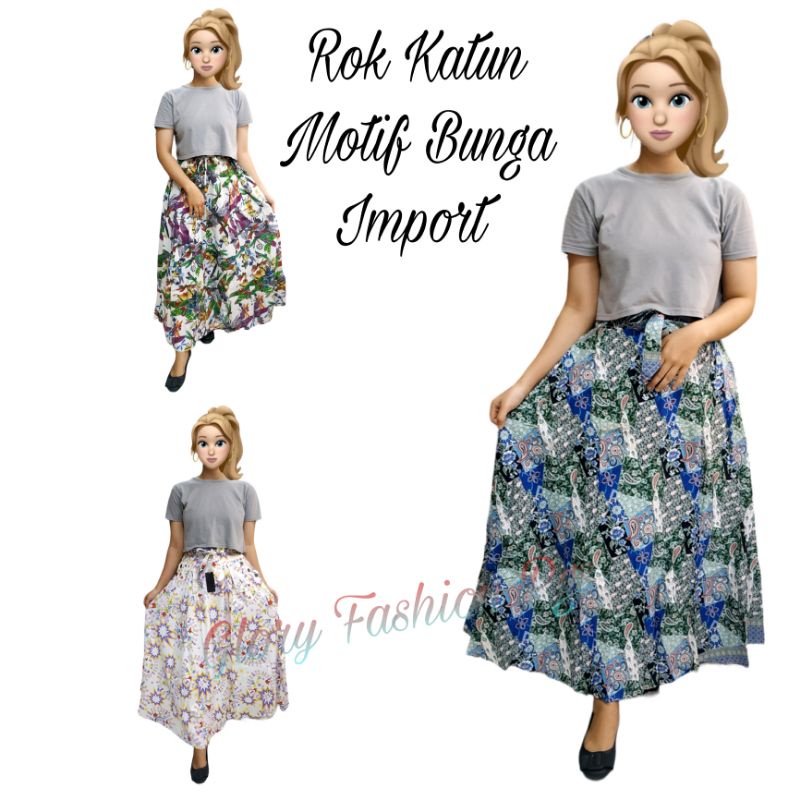 ROK LEBAR PANJANG REMAJA WANITA MOTIF BUNGA ROK KATUN ROK DUBAI ROK MOTIF ROK LEBAR ROK BUNGA IMPORT