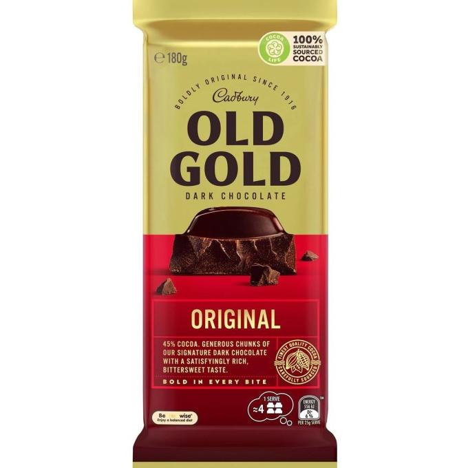 

%$%$%$%$] Cadbury Old Gold Dark Chocolate Original 180g - Australia