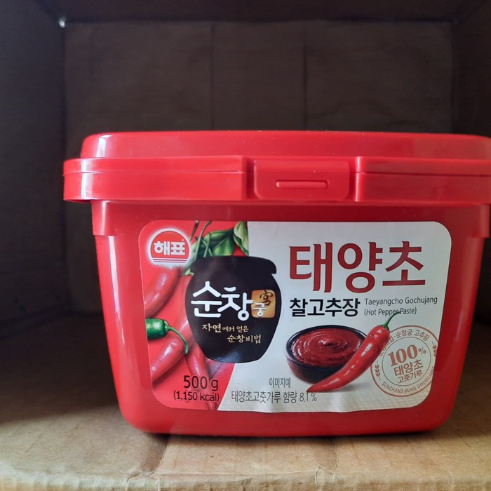 

HS Taeyangcho Gochujang / Hot Pepper Paste / Saos Bibimbap (500G)
