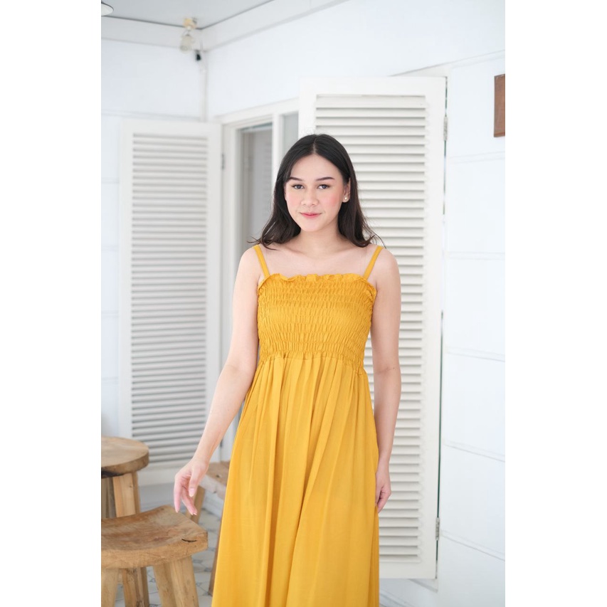 Dress Jessi Polos Panjang Tanpa Lengan Singlet Jumbo Rempel