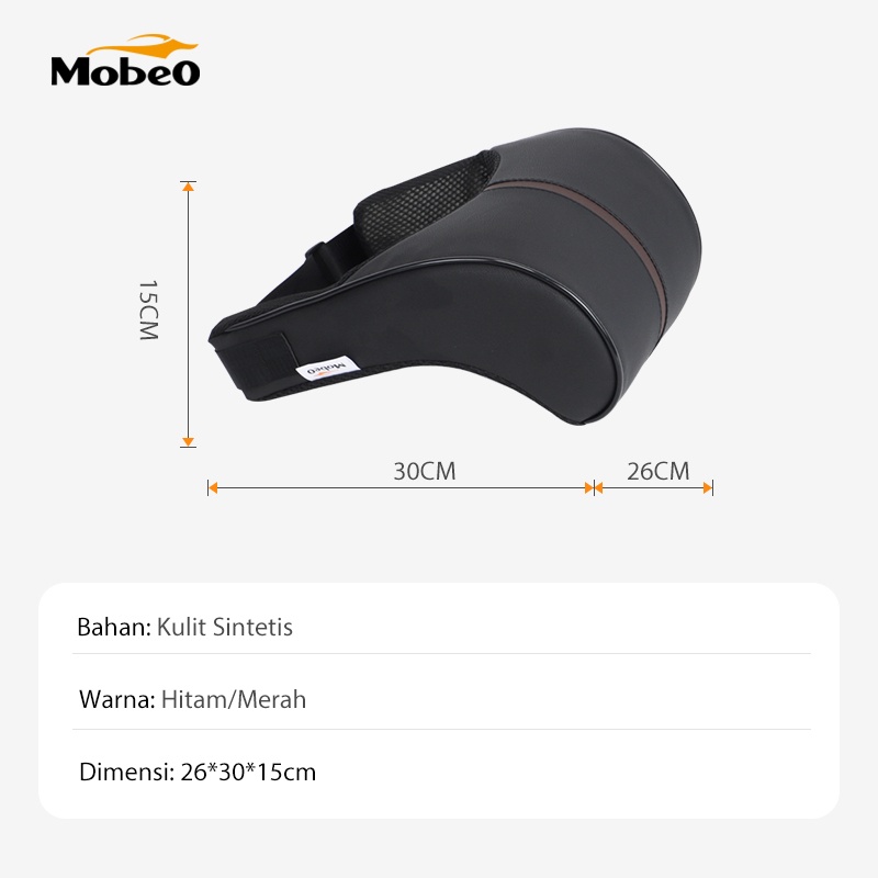 [RESTOCK] Mobeo Bantal Mobil Penyangga Leher Memory Foam Bahan Kulit Premium