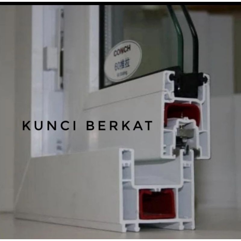 Pintu UPVC Conch Putih/Pintu Kamar Mandi UPVC