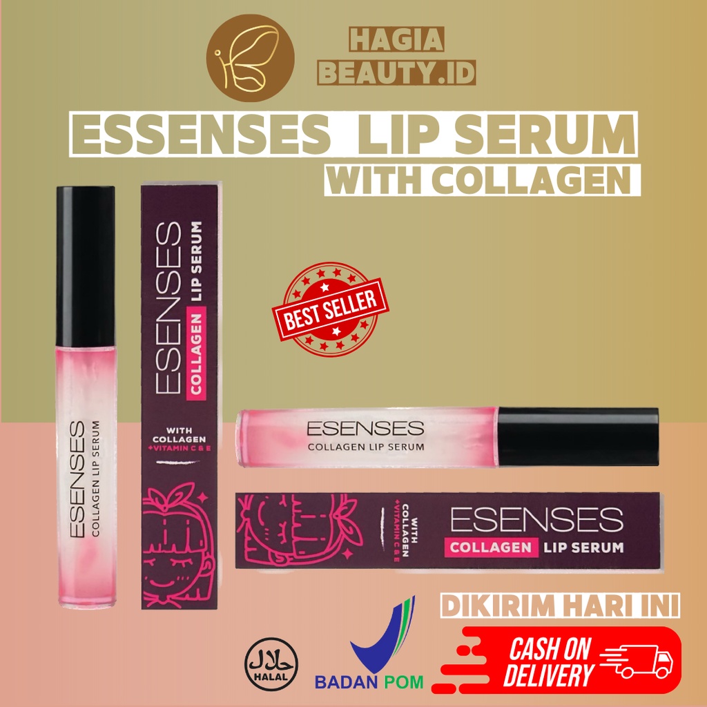 BISA COD - LIP SERUM COLLAGEN ESENSES  3 mL with Vit C and Vit E