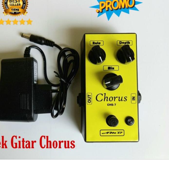 ♝ Efek gitar chorus - efek gitar super chorus plus adaptor ✵