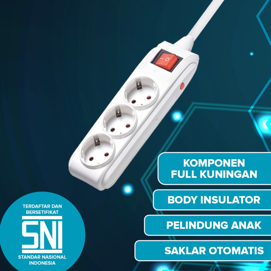 Kenmaster Stop Kontak Overheat 1.5 Meter 3 LB/4 LB/ 5 LB/ 6LB