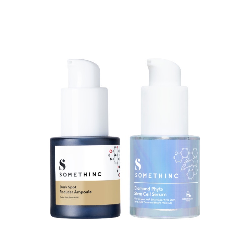 Paket Best Seller Layering Serum Berlian - Bekas Jerawat (Dark Spot Reducer Ampoule 20ml + DIAMOND PHYTO Stem Cell Serum 20ML)