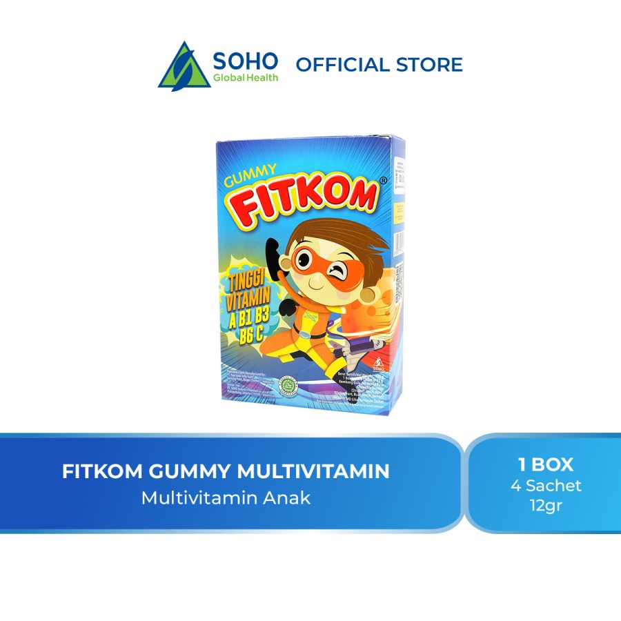Fitkom Gummy Multivitamin Anak/Menambah Nutrisi Pada Anak 5 Sachet @21gr