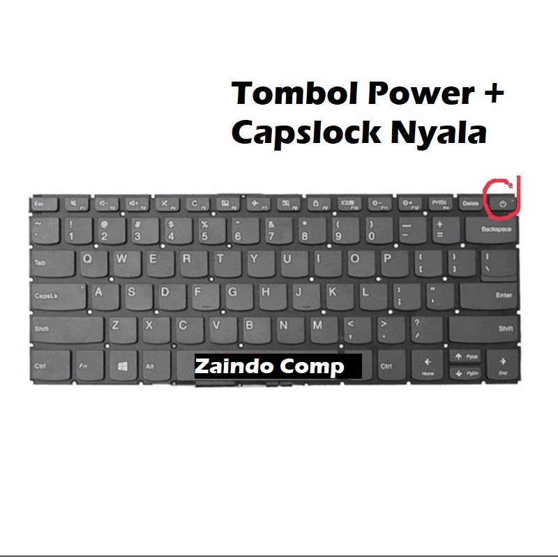 KEYBOARD LAPTOP LENOVO IDEAPAD 320-14 320-14ISK 320-14AST 320S-14IKB 320S-14IKBR 330-14AST 330-14IGM 330-14IKB 81DA 81G2 TOMBOL POWER