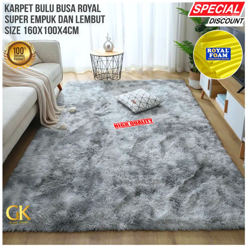 Karpet bulu busa empuk 160x100x4cm