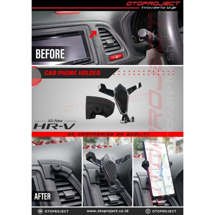 Terlaris Car Phone Holder Mobil Hrv Dudukan Hp New Hr-V Otoproject