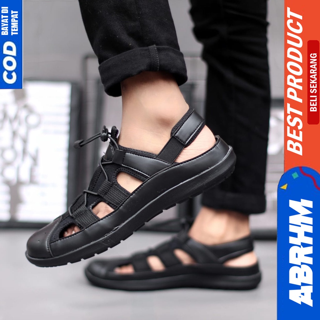 ABRHM x LEXA Sepatu Casual Slop Kasual pria kulit Sintetis Santai Original