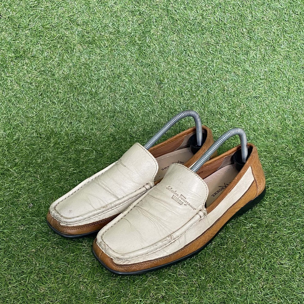 SALVATORE FERRAGAMO MOCCASINS LOAFERS LEATHER ORIGINAL Second