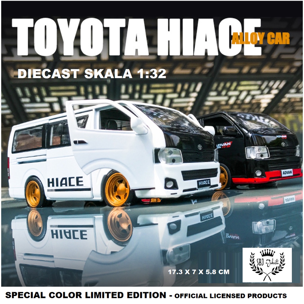 DIECAST MOBIL TOYOTA HIACE H200 Special Color Limited Edition Skala 1:32 Metal Series